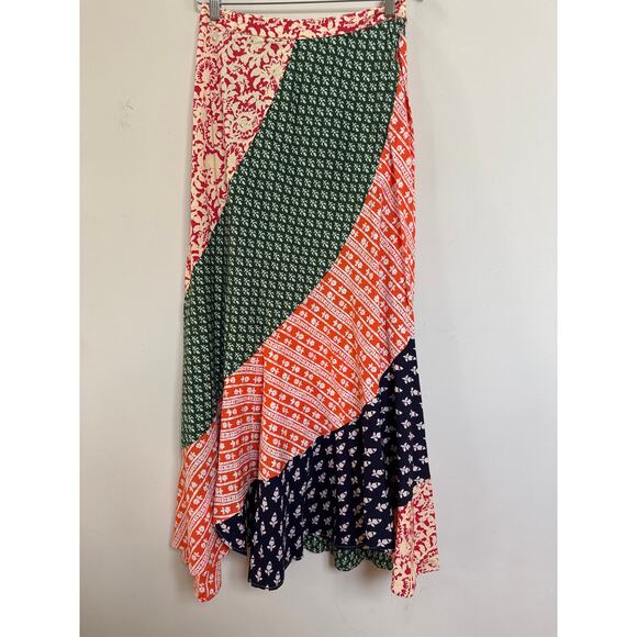 Free People Dresses & Skirts - Free People Cotton Medley Patchwork Hidden Earth Maxi Skirt, Sz 6 Boho